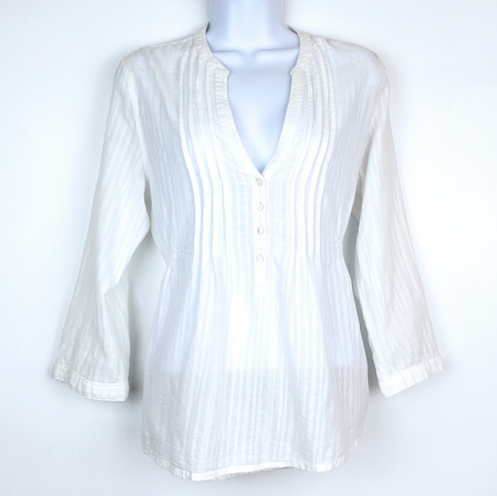 Vintage DCC Missy Lightweight White Top, Size L